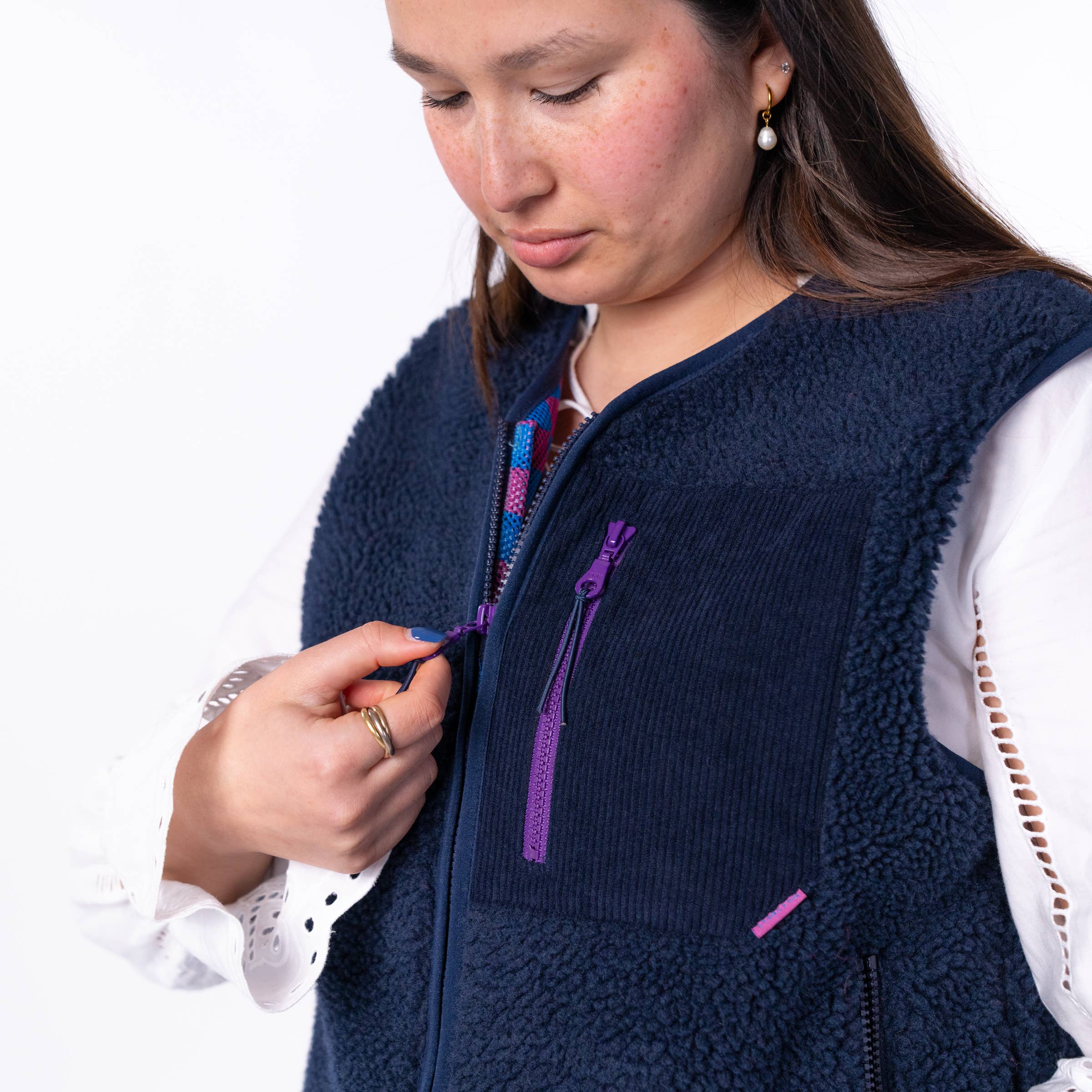 Mouwloos Vest Sherpa - Marine