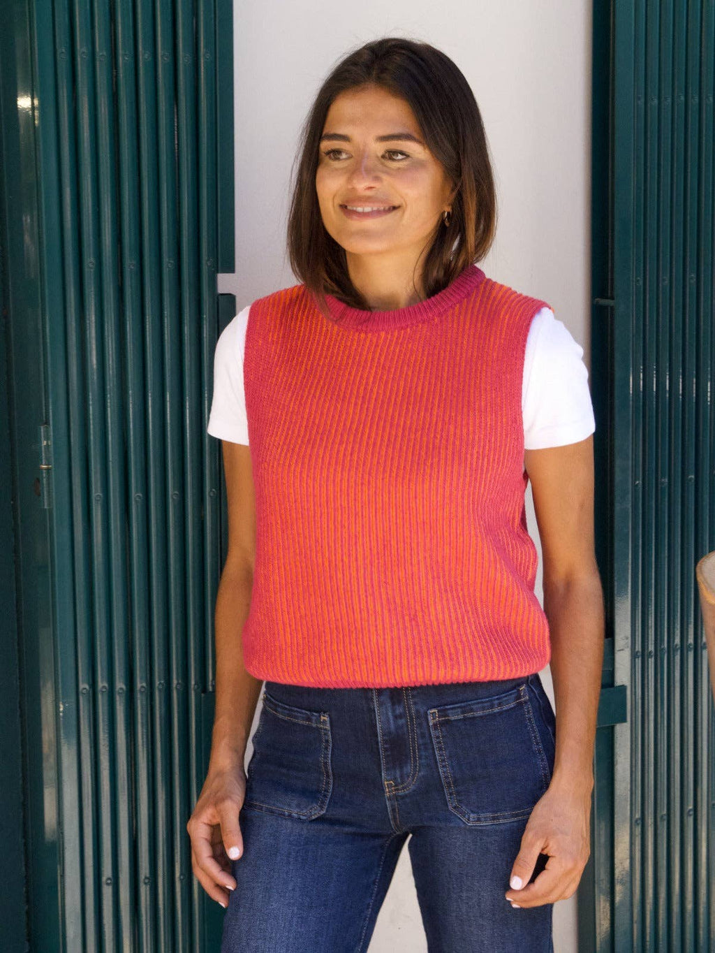 Vest Rita - Roze Oranje