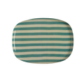 Dienblad 25 cm - Smaragdstrepen