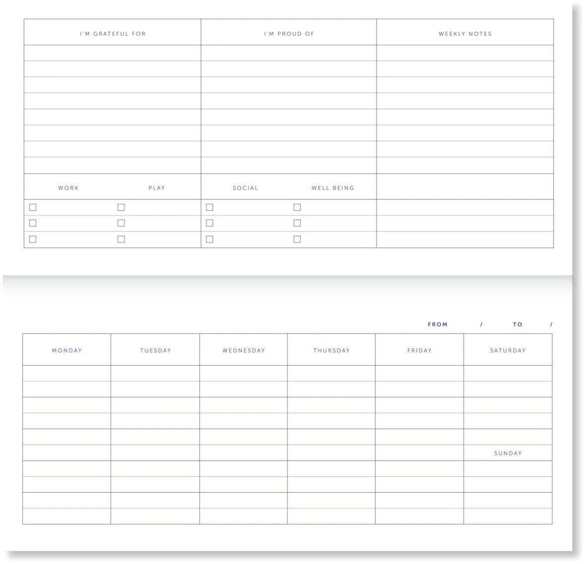 A-Journal Fabrique Deskplanner – Stripes