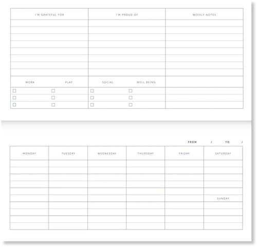 A-Journal Fabrique Deskplanner – Stripes