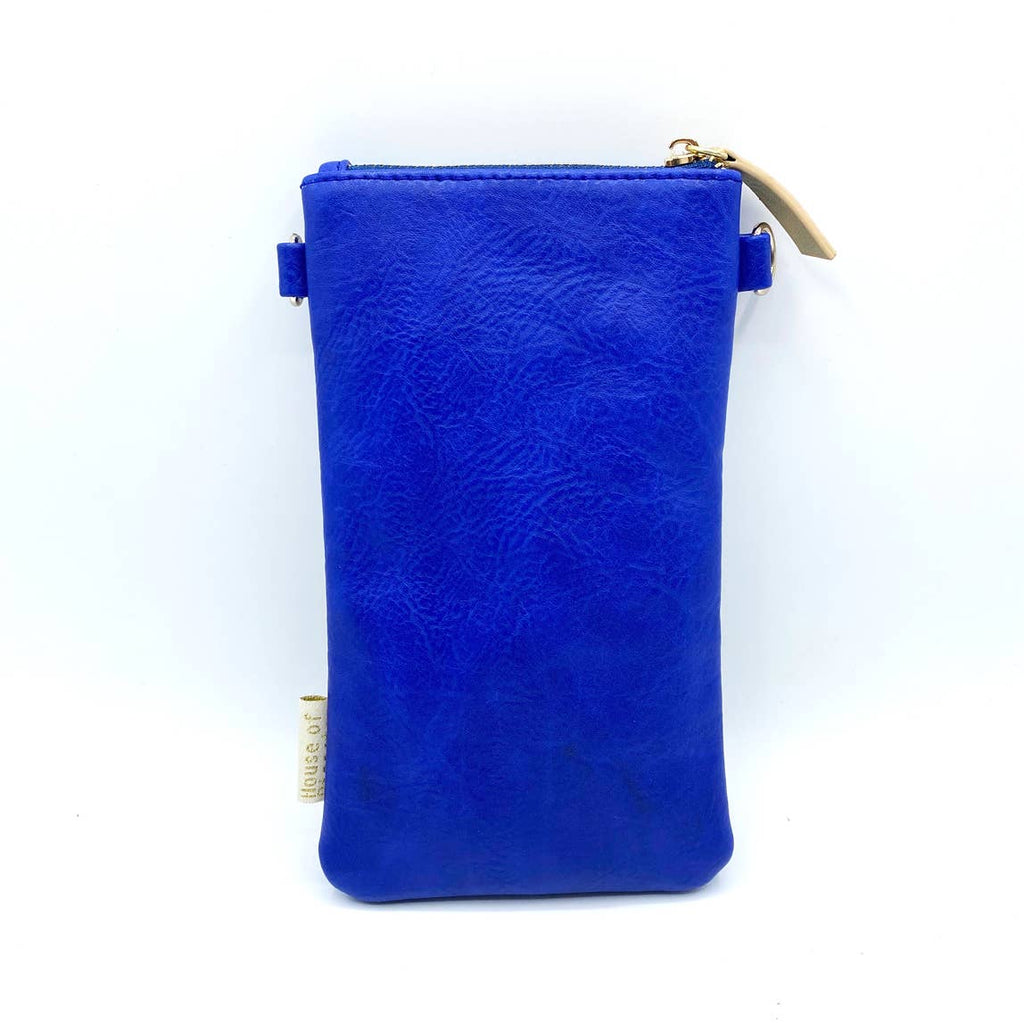 Telefoonportemonnee Dierenprint Blauw/Oranje