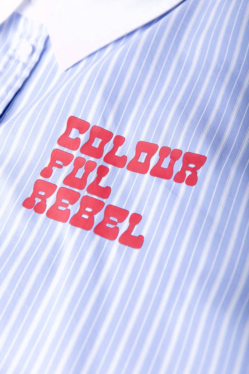 Talia Blouse - Wit/Blauw