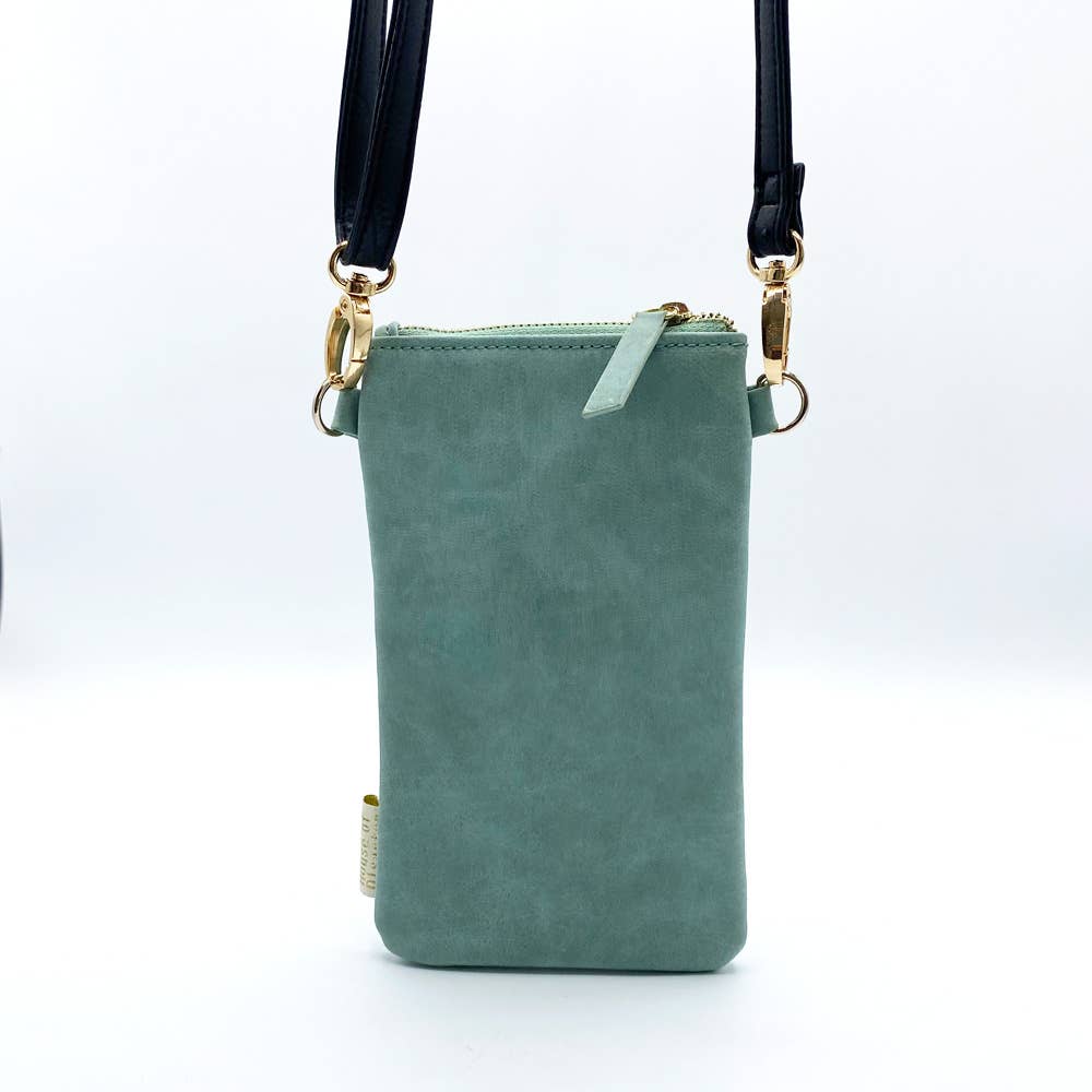 Telefoonportemonnee Dierenprint Mint/Paars