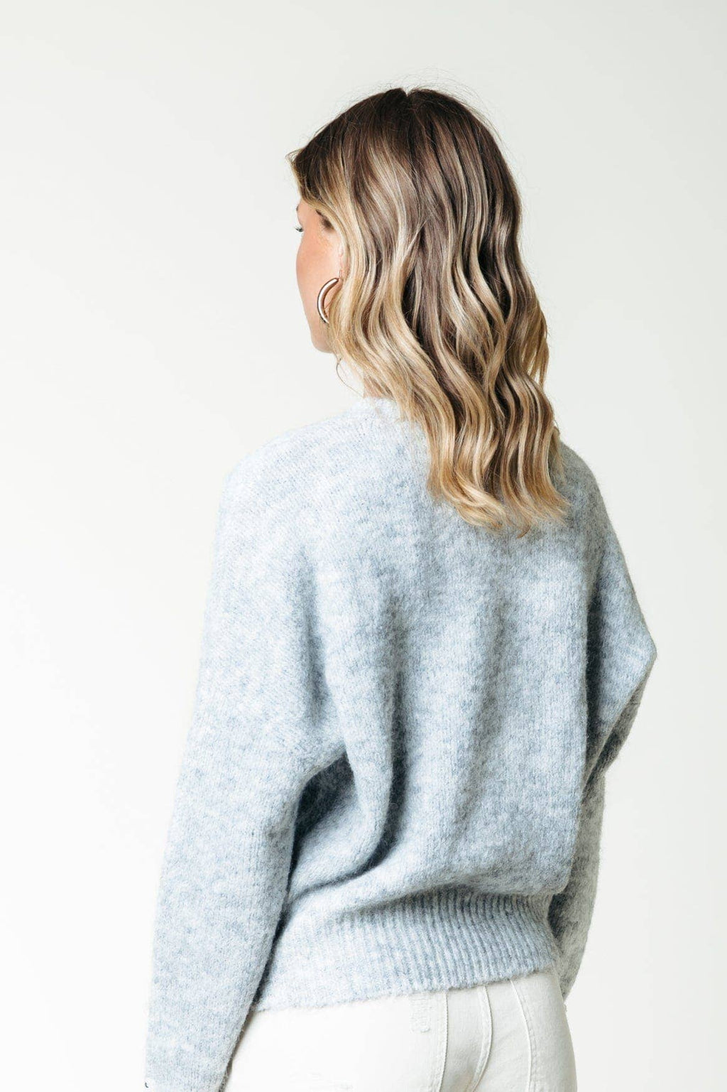 Olivia Gebreide Sweater - Middengrijs