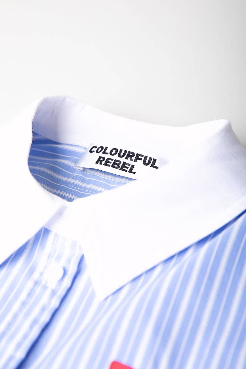 Talia Blouse - Wit/Blauw