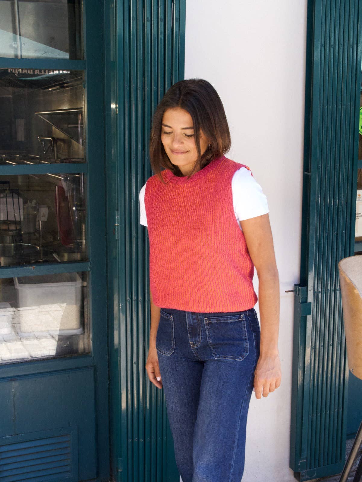 Vest Rita - Roze Oranje