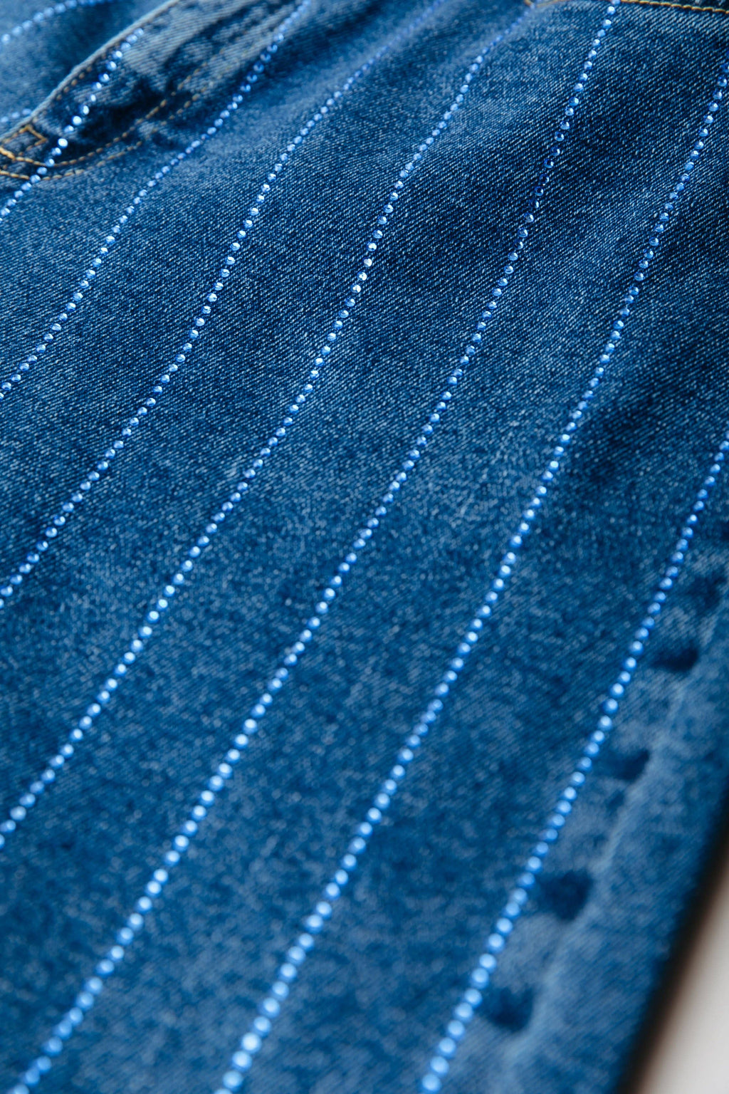 Gaias Rhinestones High Rise Denim