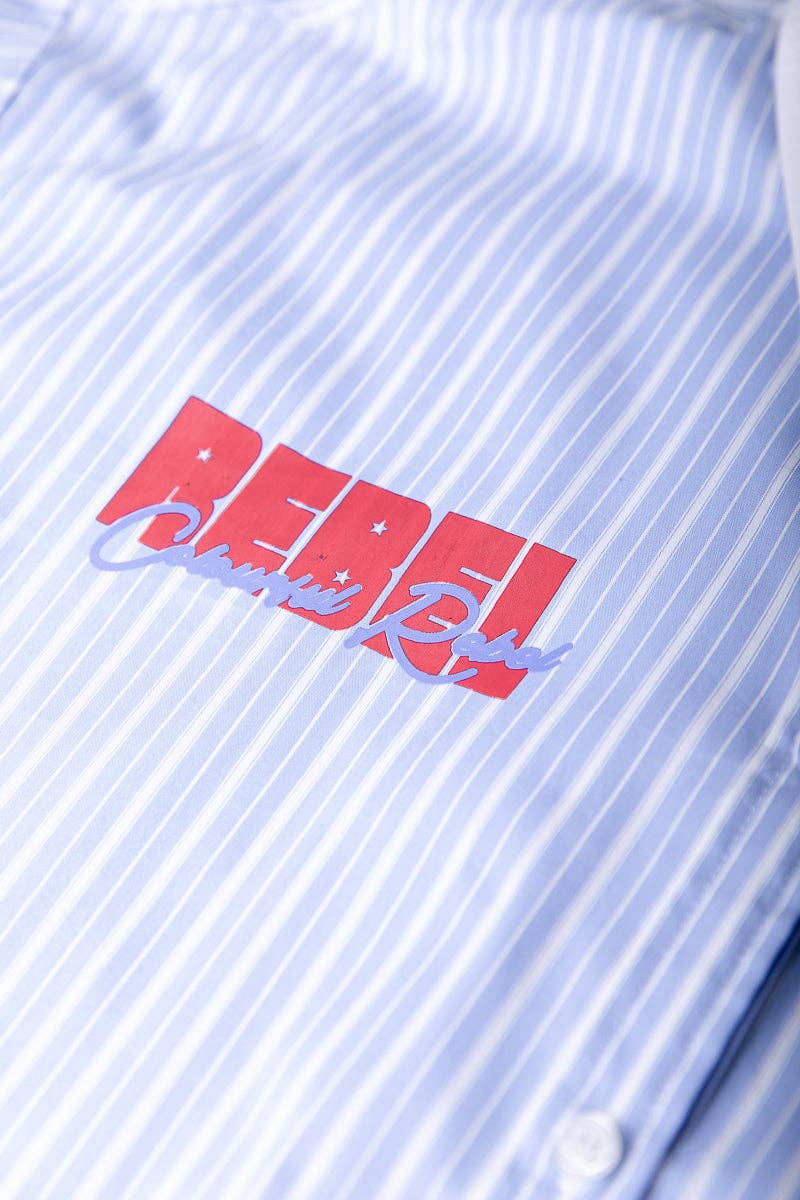 Talia Blouse - Wit/Blauw