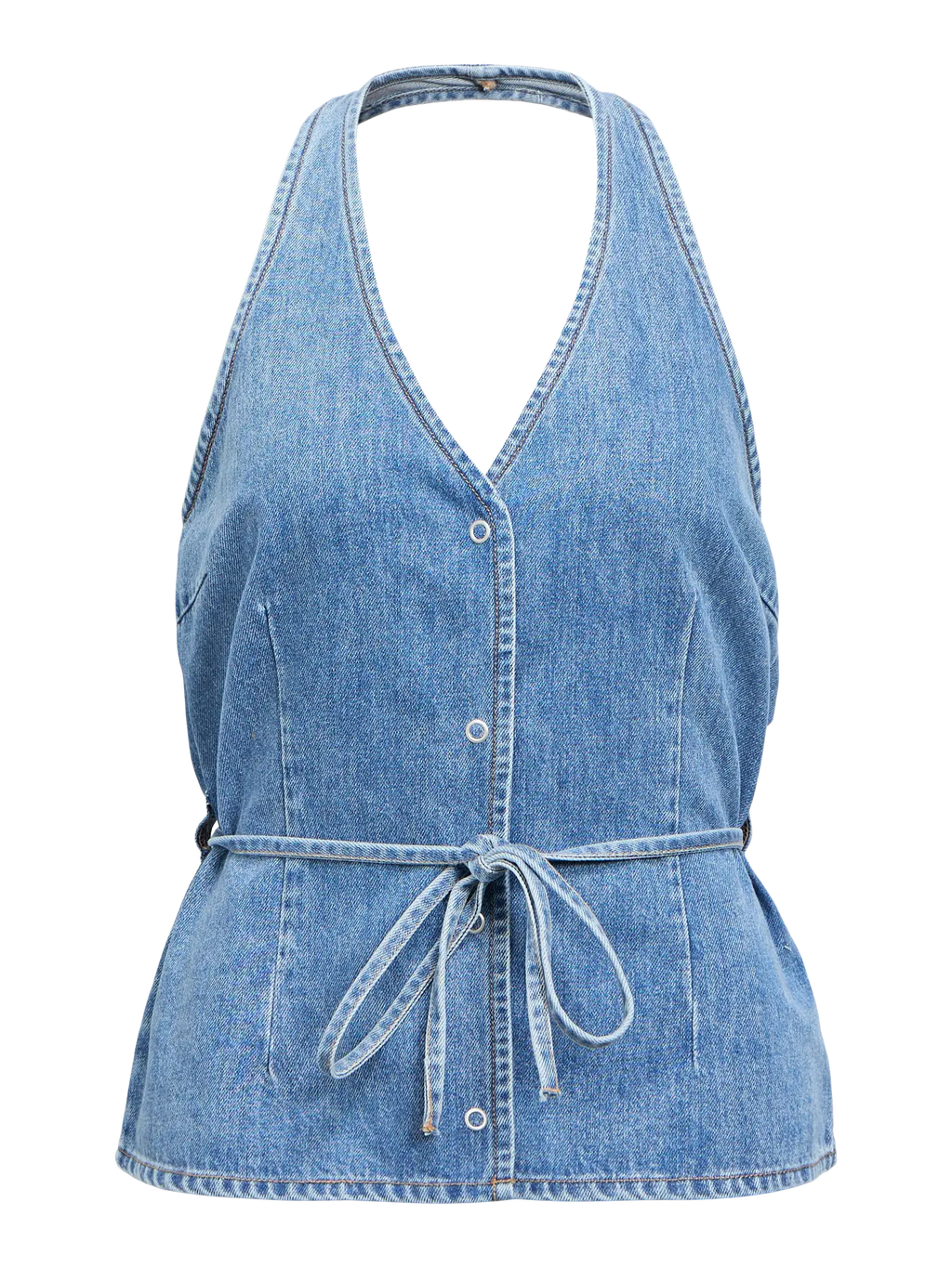 Object Denim Top - Medium Blue