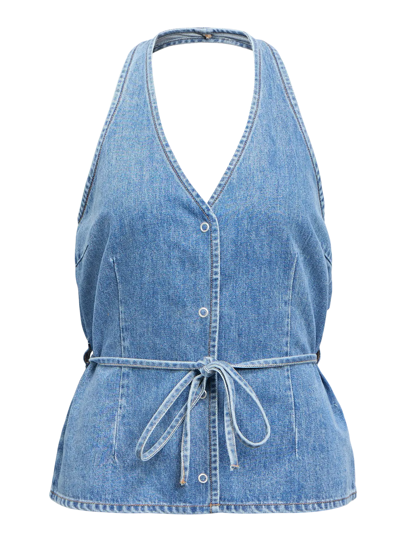 Object Denim Top - Medium Blue