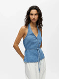 Object Denim Top - Medium Blue