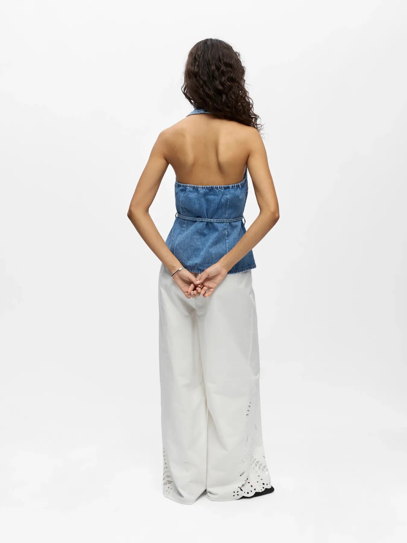 Object Denim Top - Medium Blue