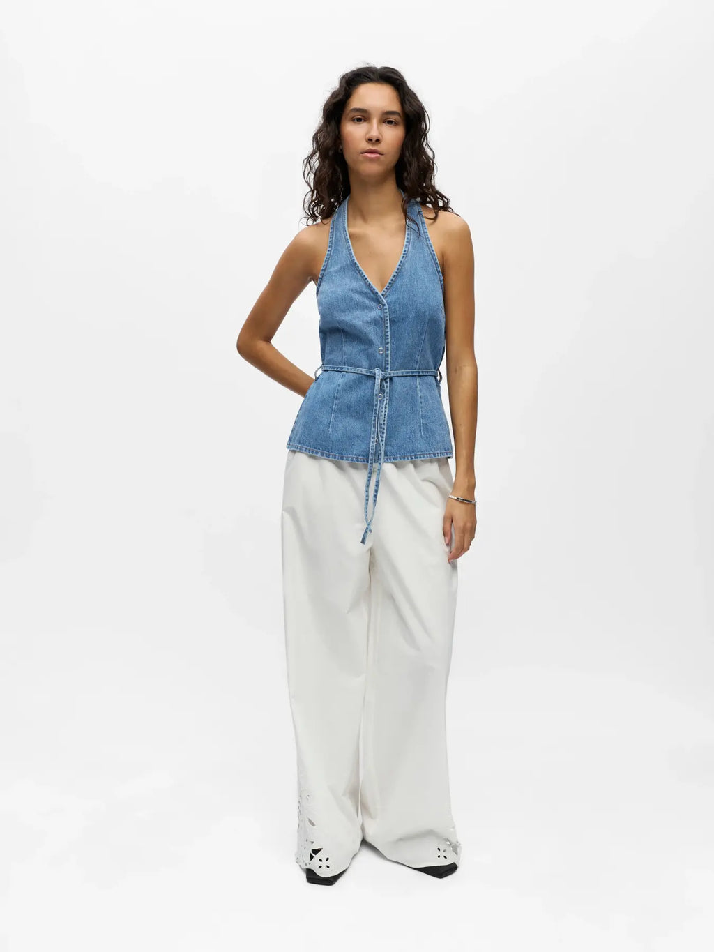 Object Denim Top - Medium Blue