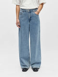 Object Wide Leg Jeans - Light Blue Denim