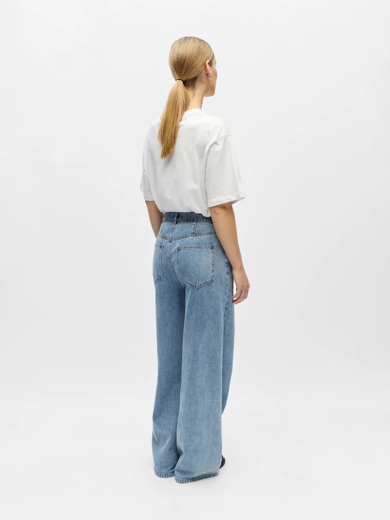 Object Wide Leg Jeans - Light Blue Denim