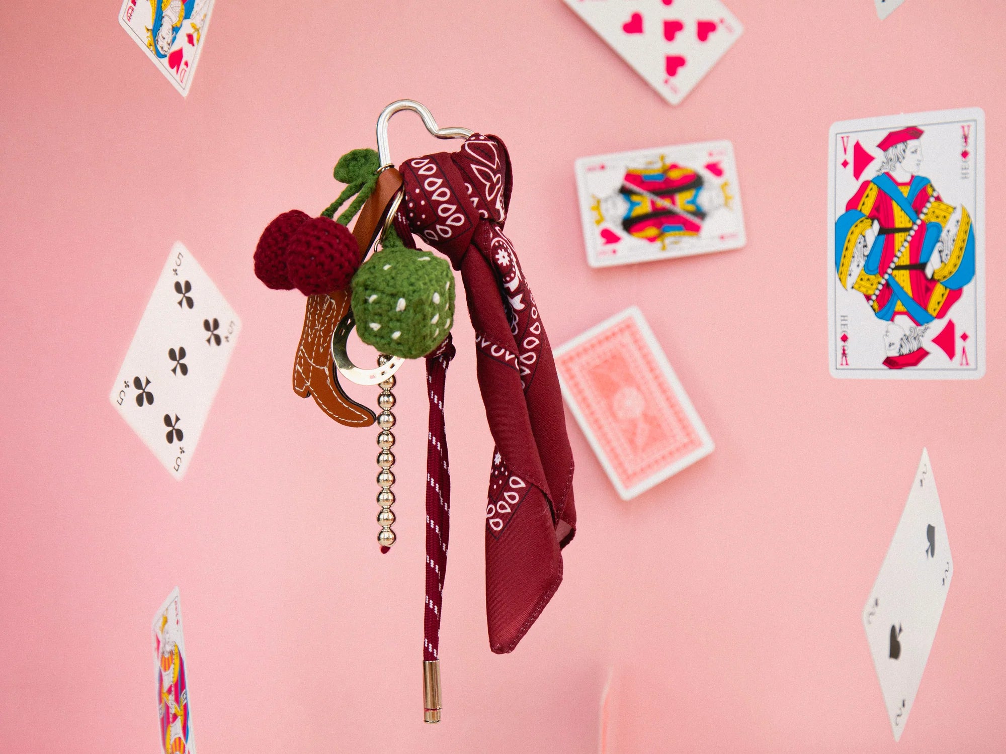 Kit DIY Crochet Bag Charms - Cherry Cowboy