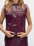 Object Sleeveless Waistcoat - Mauve Wine