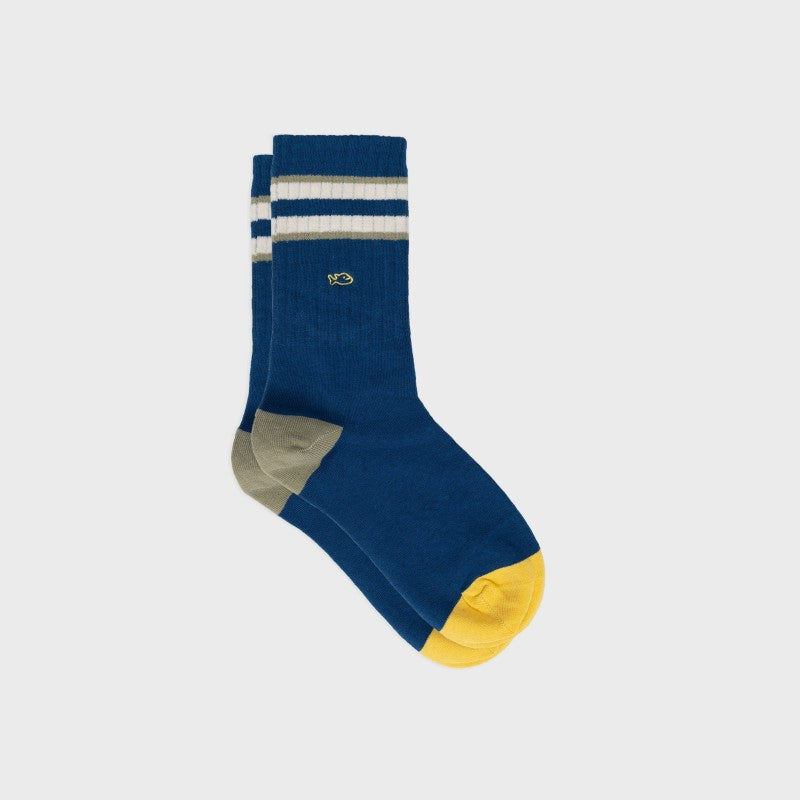 Billybelt Retro Sokken - Blauw, Groen en Geel