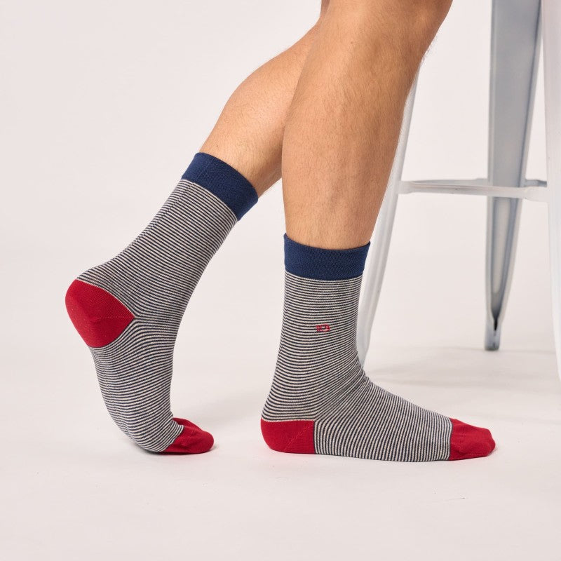 Billybelt Sokken - Gestreept Donkerblauw
