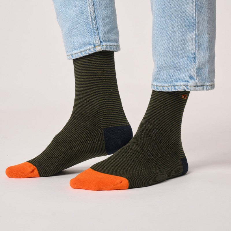 Billybelt Striped Socks - Khaki (onesize)