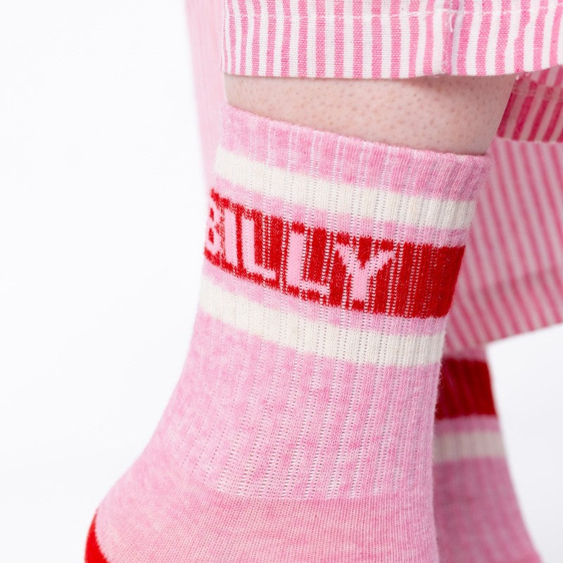 Billybelt Sokken - Roze, Rood en Wit Gestreept