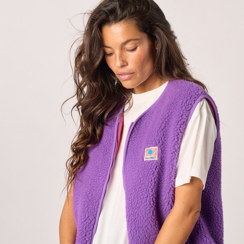 Mouwloos Vest Sherpa - Paars