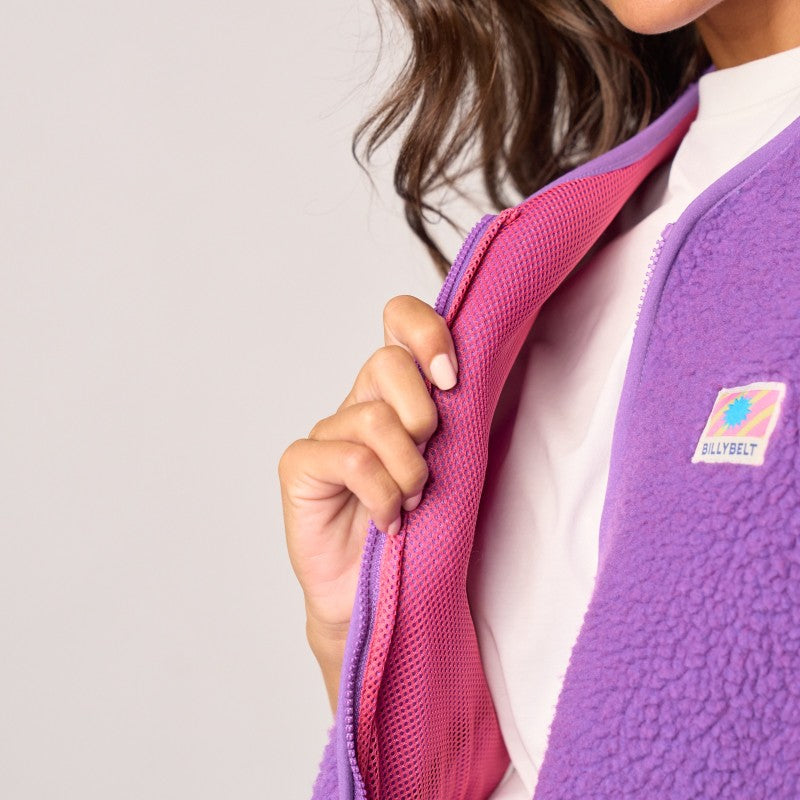 Mouwloos Vest Sherpa - Paars