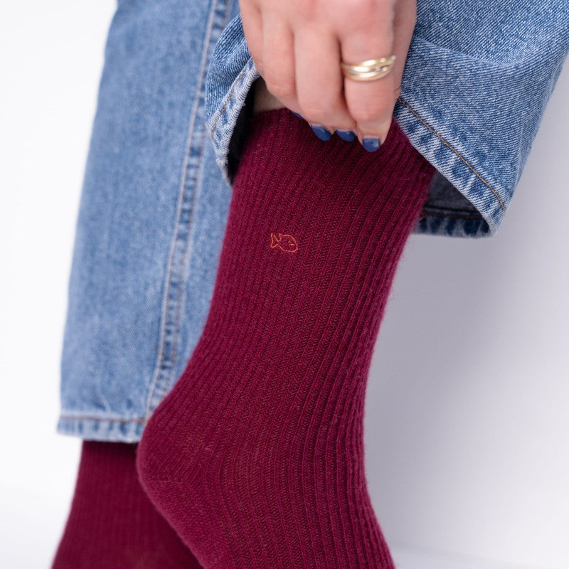 Wollen Sokken - Burgundy